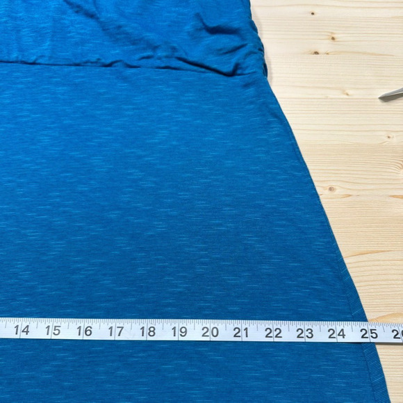 Toad&Co Dress Womens XL Blue Stretch Long Island Maxi Drop Waist Scoop Neck - Picture 13 of 15